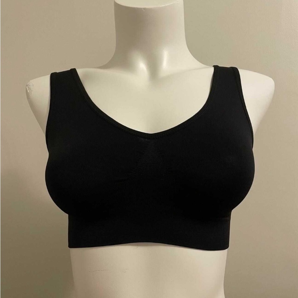 New Rhonda Shear Black Ahh Bra- Size Small (bin 1Q)